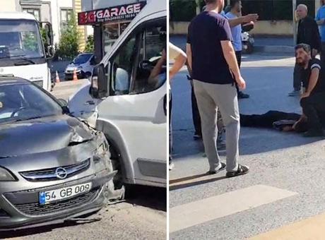 Sakarya'da Okul Servisi Kaza Yaparak 2 Kişiyi Yaraladı