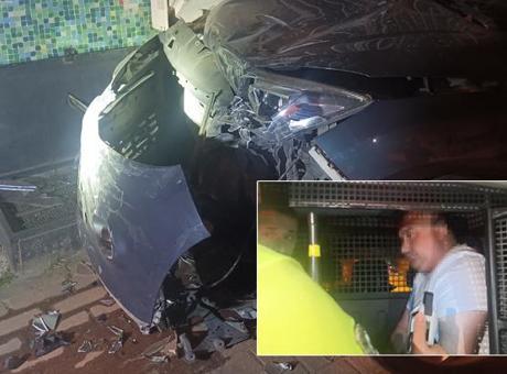 Alkollü Sürücü, Otomobile Çarparak Doğal Gaz Kutusunu Patlattı