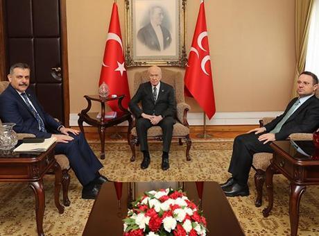 İçişleri ve Adalet Bakanları Bahçeli'yi Ziyaret Etti
