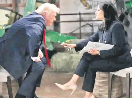 Trump'tan Sunucuya Sert Tepki: Röportajı Terk Etti