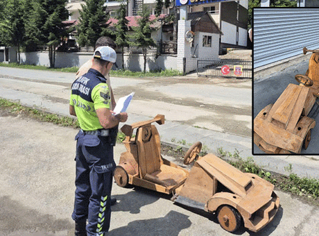 Ayder Yaylası'nda Tahta Araba Hız Denemesi: 79 km/s Hızla Gözaltına Alındı