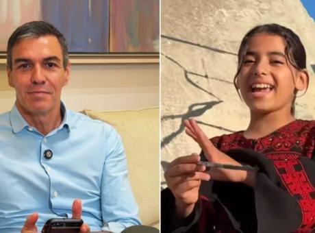 İspanya Başbakanı Sanchez'ten Filistinli çocuğa video mesaj! Gazzeli Liyan'ın çizdiği portre cevapsız kalmadı