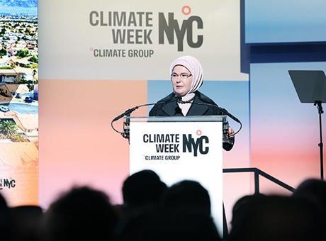 Emine Erdoğan New York İklim Haftası açılışında konuştu: Doğayla ilişkimizi yeniden ölçü ve adalet üzerine kurmalıyız