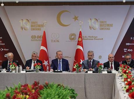 Cumhurbaşkanı Erdoğan, New York'ta iş adamlarıyla bir araya geldi