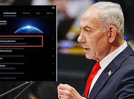 Katil Netanyahu BM'de konuştu! Tepkiler sosyal medyada dünya gündemine yerleşti