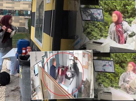 Taksiciyle Tartışan Kadının Durağa Saldırısı Kameralara Yansıdı