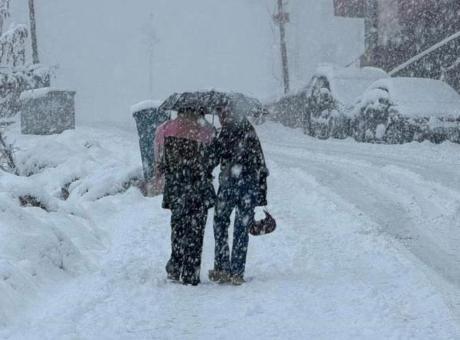 Beytüşşebap'ta Kar Nedeniyle Okullar Tatil Edildi
