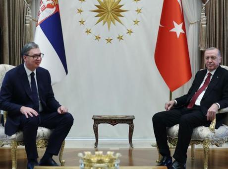 Cumhurbaşkanı Erdoğan, Sırbistan Cumhurbaşkanı Vucic ile Görüştü