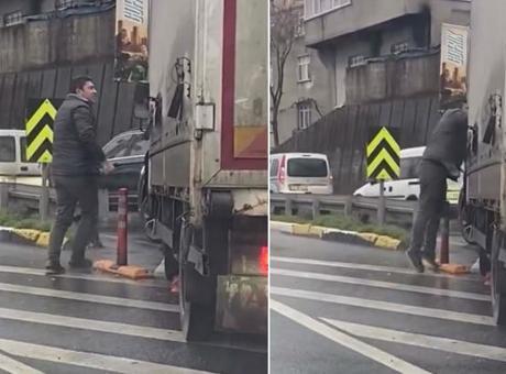 Trafikte Gergin Anlar: Kamyonet Sürücüsü ve Otomobil Sahibi Arasında Kavga Çıktı