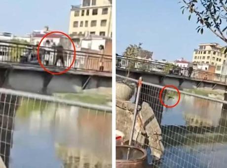 Çin'de Baba, Tartışma Anında Çocuğunu Köprüden Attı: O Anlar Kamerada