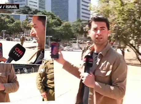 CNN Türk'ün Tel Aviv Canlı Yayınına İki Güvenlik Gücünden Müdahale