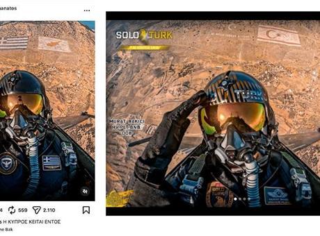 Yunan Hesabından Skandal Manipülasyon: SOLOTÜRK'ün Fotoğrafı Değiştirildi