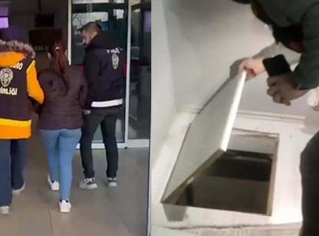 34 Yıl 11 Aylık Hapis Cezasıyla Aranan Kadın, Gizli Bölmede Yakalandı