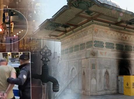 İstanbul'un Tophane Çeşmesi Gece Yarısı Ateşe Verildi: Şüpheli Yakalandı