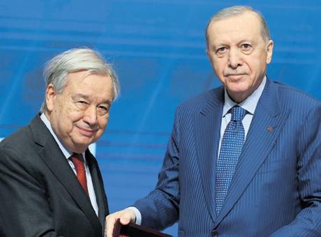 Erdoğan, 2025 Atatürk Uluslararası Barış Ödülü’nü Guterres’e Takdim Etti