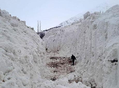 Yeşiltaş Köyü'nde Mart Ayında 5 Metrelik Kar Yağışıyla Mücadele Başlatıldı