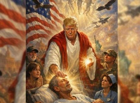 Trump, Hazreti İsa İle Benzer Tasvir Edildiği Görseli Sosyal Medyadan Sildi