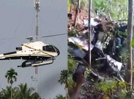 Endonezya'da Helikopter Kazası: 8 Kişi Hayatını Kaybetti
