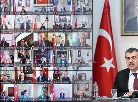 Milli Eğitim Bakanı Yusuf Tekin, 81 İl Müdürüyle Çevrim İçi Toplantı Gerçekleştirdi