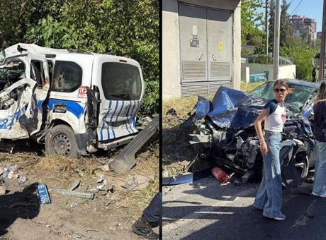 İzmir Bornova'da Freni Patlayan TIR 9 Araca Çarptı: Yaralılar Var