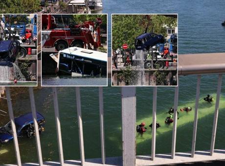 Fransa'da Otobüs ve Araç Seine Nehri'ne Düştü: Kurtarma Operasyonu Başarıyla Tamamlandı