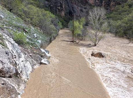 Tunceli'de Munzur Nehri Taştı: Ovacık Kara Yolu Ulaşıma Kapandı