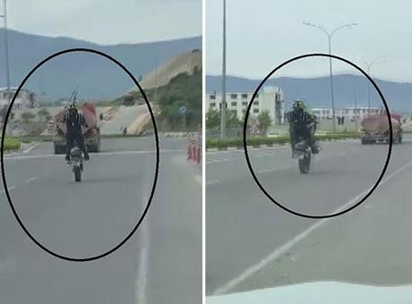 Motosiklet Sürücüsüne 8 Saniyelik Gösterisiyle Dudak Uçuklatan Ceza