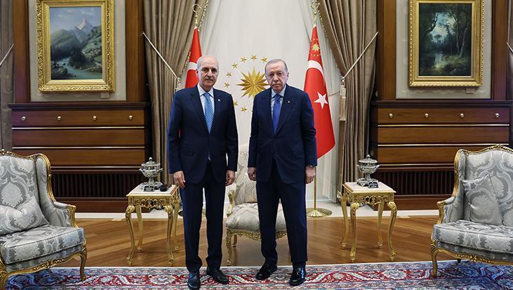Cumhurbaşkanı Erdoğan, TBMM Başkanı Numan Kurtulmuş ile Önemli Bir Görüşme Gerçekleştirdi