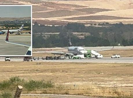 Gaziantep Havalimanı'nda Panik Anları: Uçak İnişi Sırasında Lastik Patladı