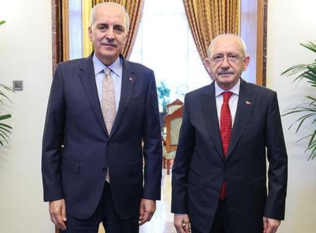 TBMM Başkanı Kurtulmuş, CHP Genel Başkanı Kılıçdaroğlu ile görüştü