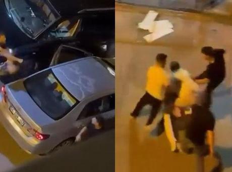 Çekmeköy'de sürücüler tekme tokat birbine girdi: Sokağı ringe çevirdiler