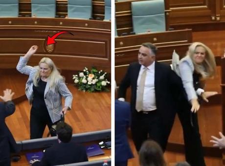 Mecliste başbakana yumurtalı protesto! Kosova'yı ayağa kaldıran görüntü