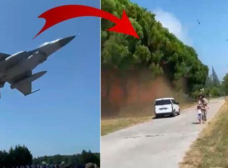 Yalova'daki F-16 kazasında yeni görüntü! Saniye saniye kaydedilen dehşet anları
