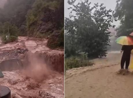 Giresun'da şiddetli yağış! Dereler taştı; Tirebolu-Doğankent yolu ulaşıma kapandı