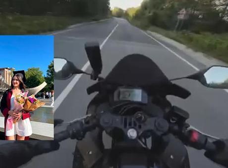 Şile'de Ceyda Yakova'yı hayattan koparan motosiklet kazası kask kamerasında