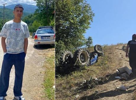 Şarampole yuvarlanan traktörün altında kalmıştı... 15 yaşındaki sürücüden acı haber