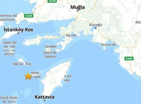 Muğla açıklarında 4.1 büyüklüğünde deprem