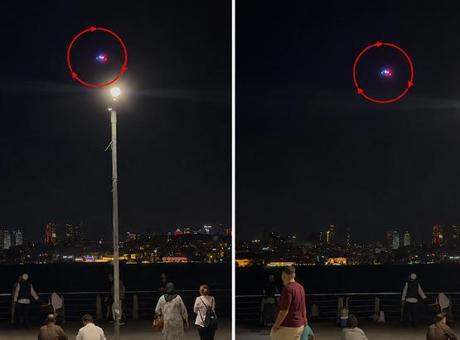 Üsküdar'da sahilde polis dronu uyarılarda bulundu
