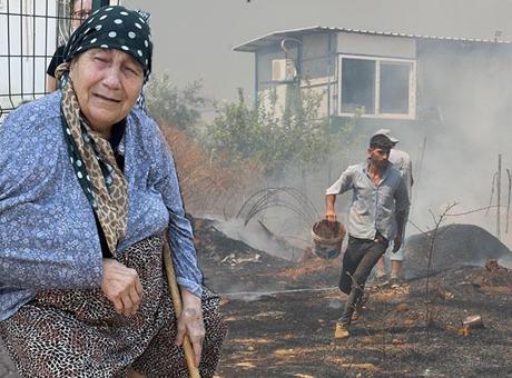 Alevleri görünce gözyaşlarına boğuldu: ‘Ben nereye giderdim’