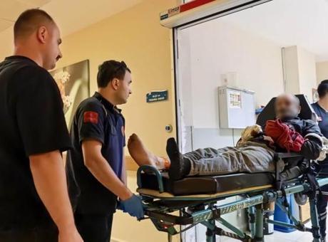 Ormanlık alanda feci kaza! Ellerini zincire sıkıştıran adamın 6 parmağı koptu